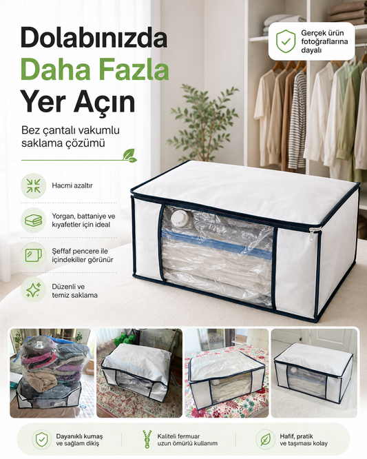 Gule Home 2'li Vakumlu Hurç Seti Large + XXLarge