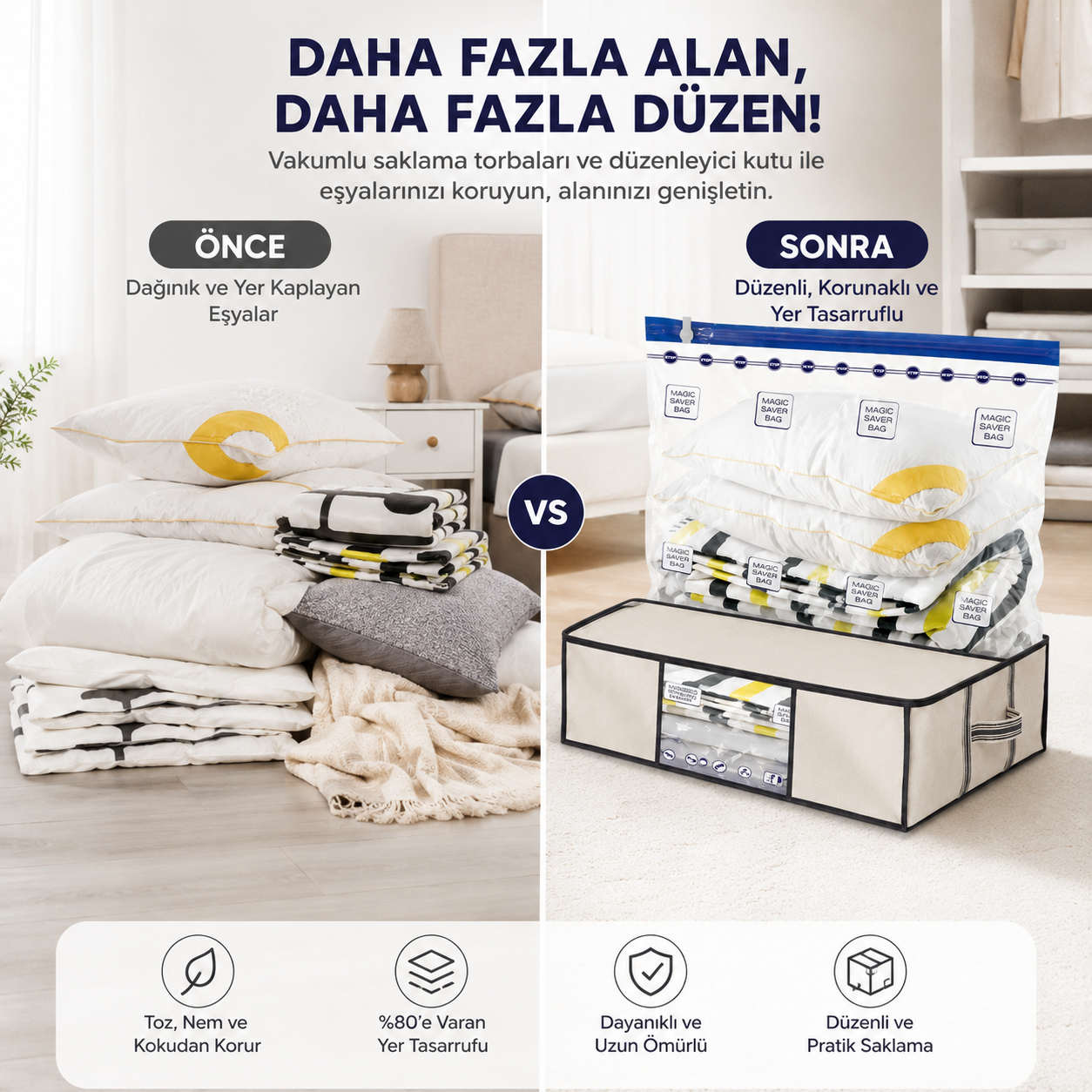 Gule Home Large Vakumlu Hurç