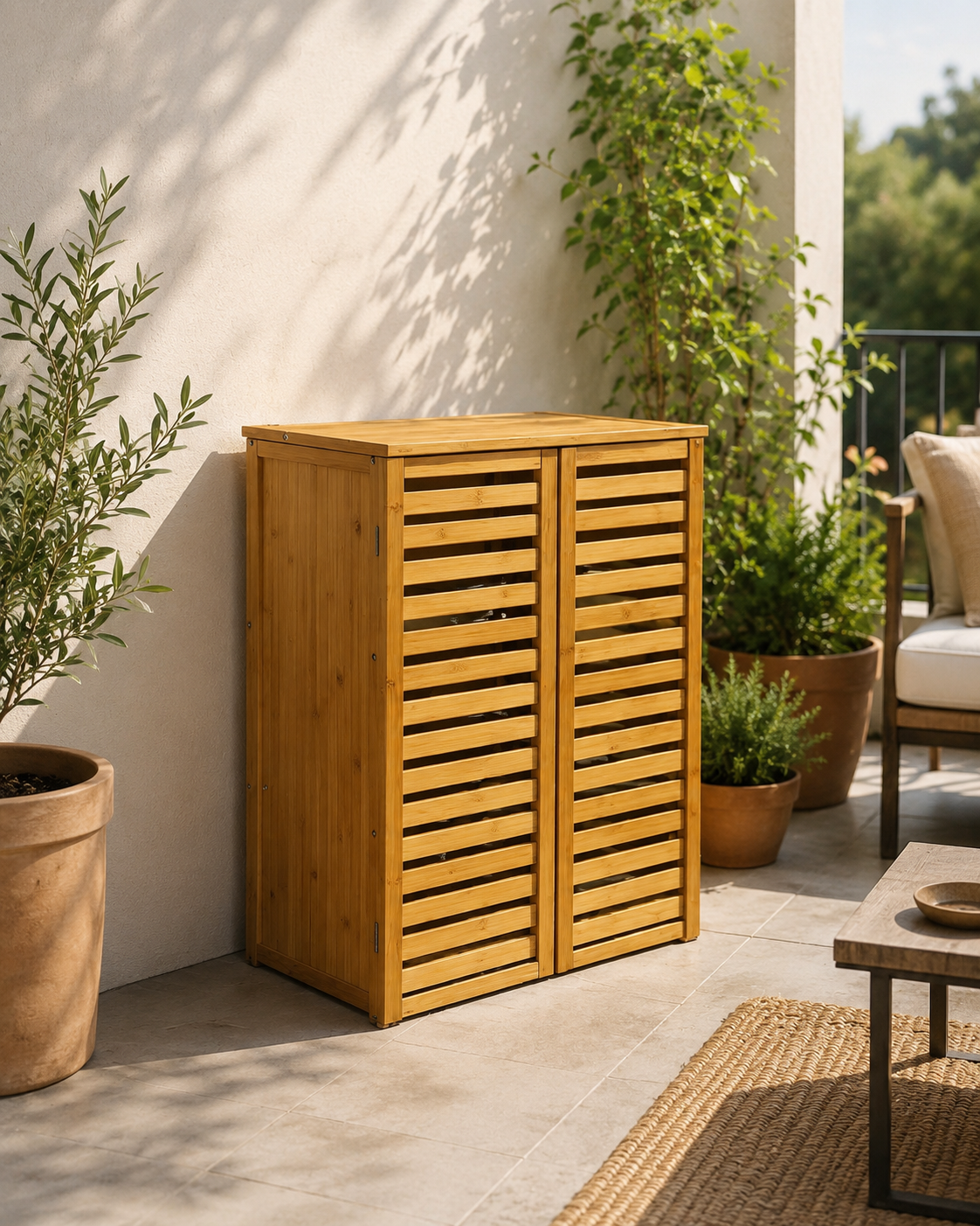 Gule Home Bambu Çok Amaçlı Dolap – Balkon, Banyo, Antre ve Yaşam Alanları İçin