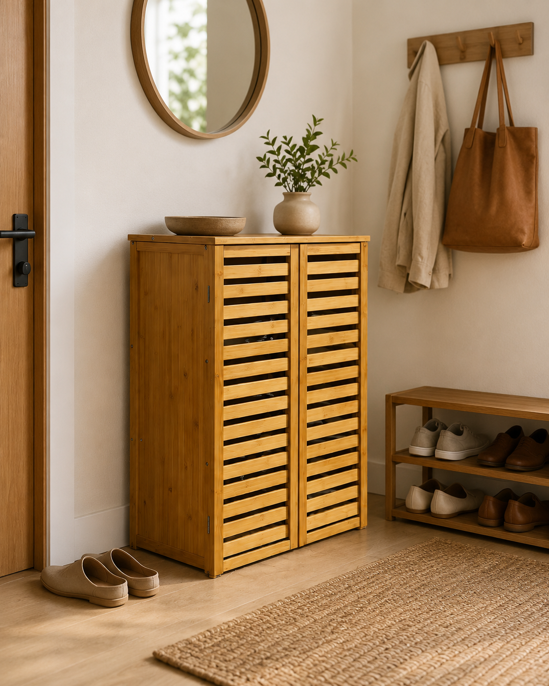 Gule Home Bambu Çok Amaçlı Dolap – Balkon, Banyo, Antre ve Yaşam Alanları İçin