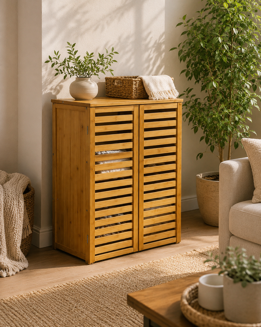 Gule Home Bambu Çok Amaçlı Dolap – Balkon, Banyo, Antre ve Yaşam Alanları İçin